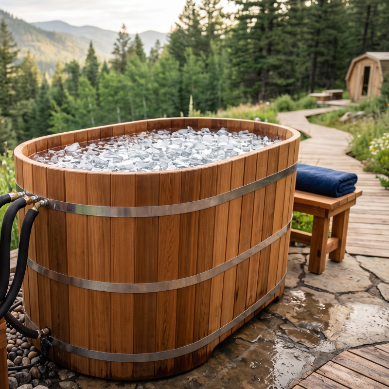 Premium Red Cedar Cold Plunge Ice Bath (Chiller Included)2